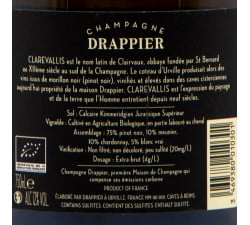 Champagne Drappier - Clarevallis bio détails