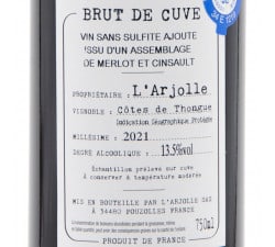 Domaine de l'Arjolle - Brut de Cuve - Vin Côtes de Thongue
