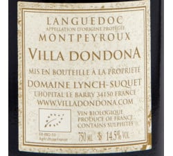 Villa Dondona - Oppidum - Vin Rouge Bio Montpeyroux Languedoc