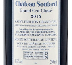 Château Soutard - Saint Emilion Grand Cru, contre-étiquette
