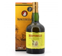 Montebello - 3 ans Rhum Vieux, étui et bouteille