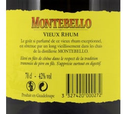 Montebello - 3 ans Rhum Vieux, contre-étiquette