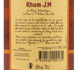 JM Rhum - Élevé Sous Bois Agricole étiquette