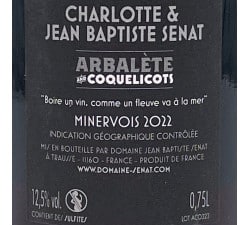 Jean-Baptiste Senat - Arbalète & Coquelicots, contre-étiquette