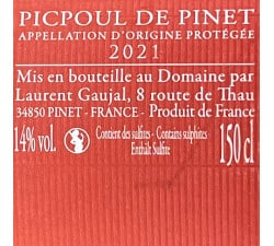Gaujal - Cuvée 1744 Magnum, contre-étiquette 1