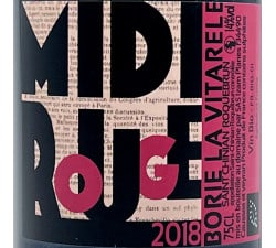 Borie la Vitarèle - Midi Rouge, étiquette