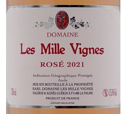 Domaine Les Mille Vignes - Le Rosé, étiquette