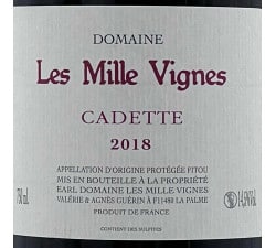 Domaine Les Mille Vignes - Cadette, étiquette
