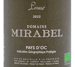 Domaine Mirabel - Loriot Blanc, étiquette