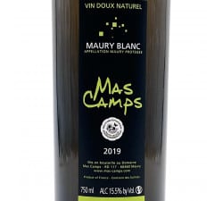 Mas Camps - Maury Blanc, étiquette