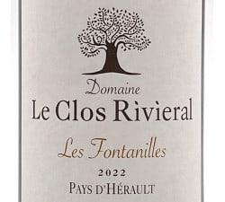 Clos Rivieral - Les Fontanilles Blanc, étiquette