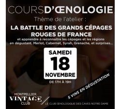 Cours d'œnologie 19 Novembre 2023 Montpellier
